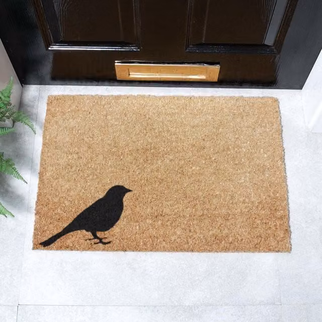 Artsy Mats Bird Doormat in Black, W/D: 60 x 40 cm – 1