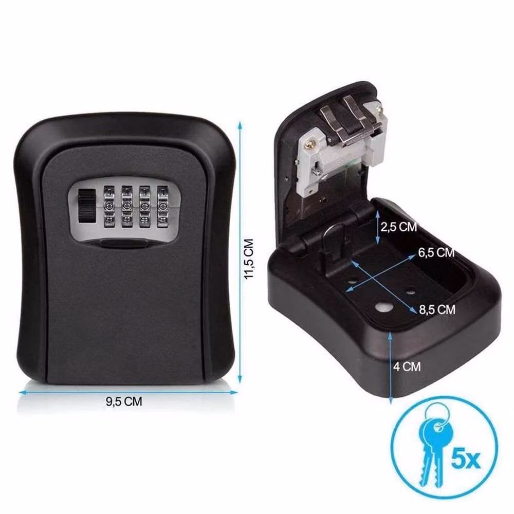 Kelvenix Black Outdoor Wall Mounted Combination Key Safe Box – 2