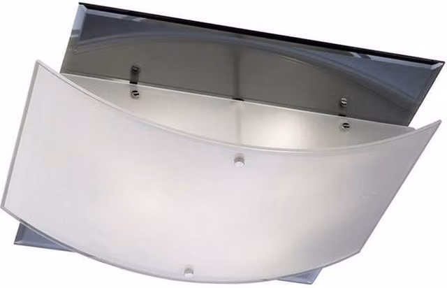 Netlighting Vito 3 Light Flush Ceiling Lamp in Polished Chrome and Grey Glass