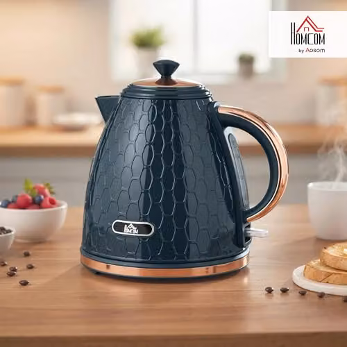 HOMCOM 2500W Electric Kettle with Auto Shut-off and Limescale Filter, 1.7 l, Blue – 2