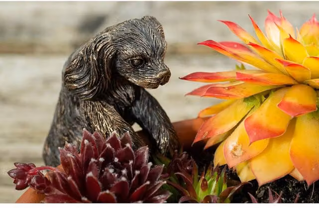 Jardinopia Antique Bronze Cavalier King Charles Spaniel Hanging Plant Pot Buddy – 7