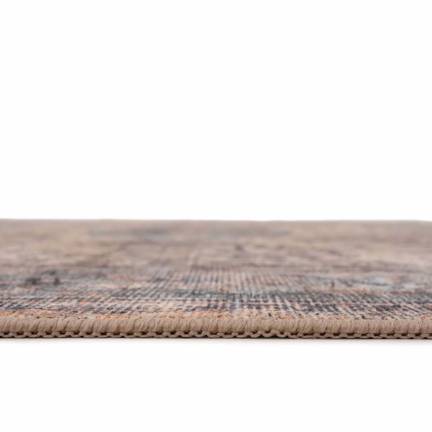 Kukoon Duck Egg Blue Distressed Vintage Living Room Area Rug, Washable and Liquid Repellent, W: 120 cm, D: 170 cm – 4