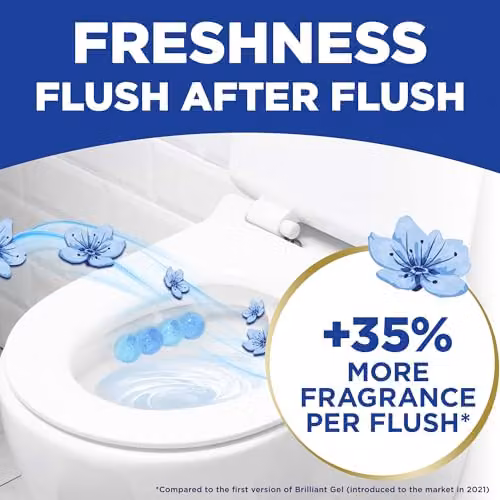 Bloo Brilliant Gel All in 1 Toilet Rim Block Cleaner, Arctic Ocean Fresh Scent, Blue and White – 3