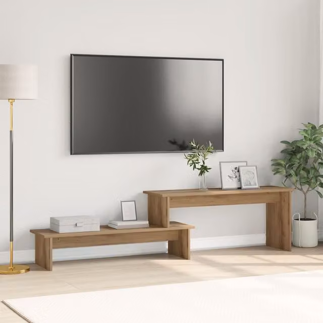 Berkfield Home Artisan Oak TV Cabinet in Brown, W/D/H: 180 x 43 x 43 cm – 1
