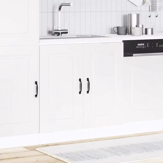 Berkfield Home Kalmar White Sink Base Cabinet W/D/H: 80 x 46 x 81.5 cm