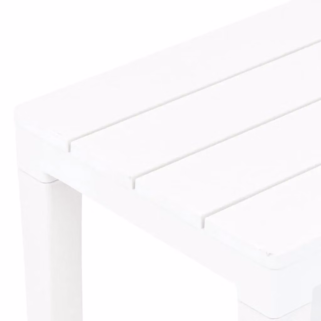 Berkfield Home Set of 2 White Plastic Garden Benches