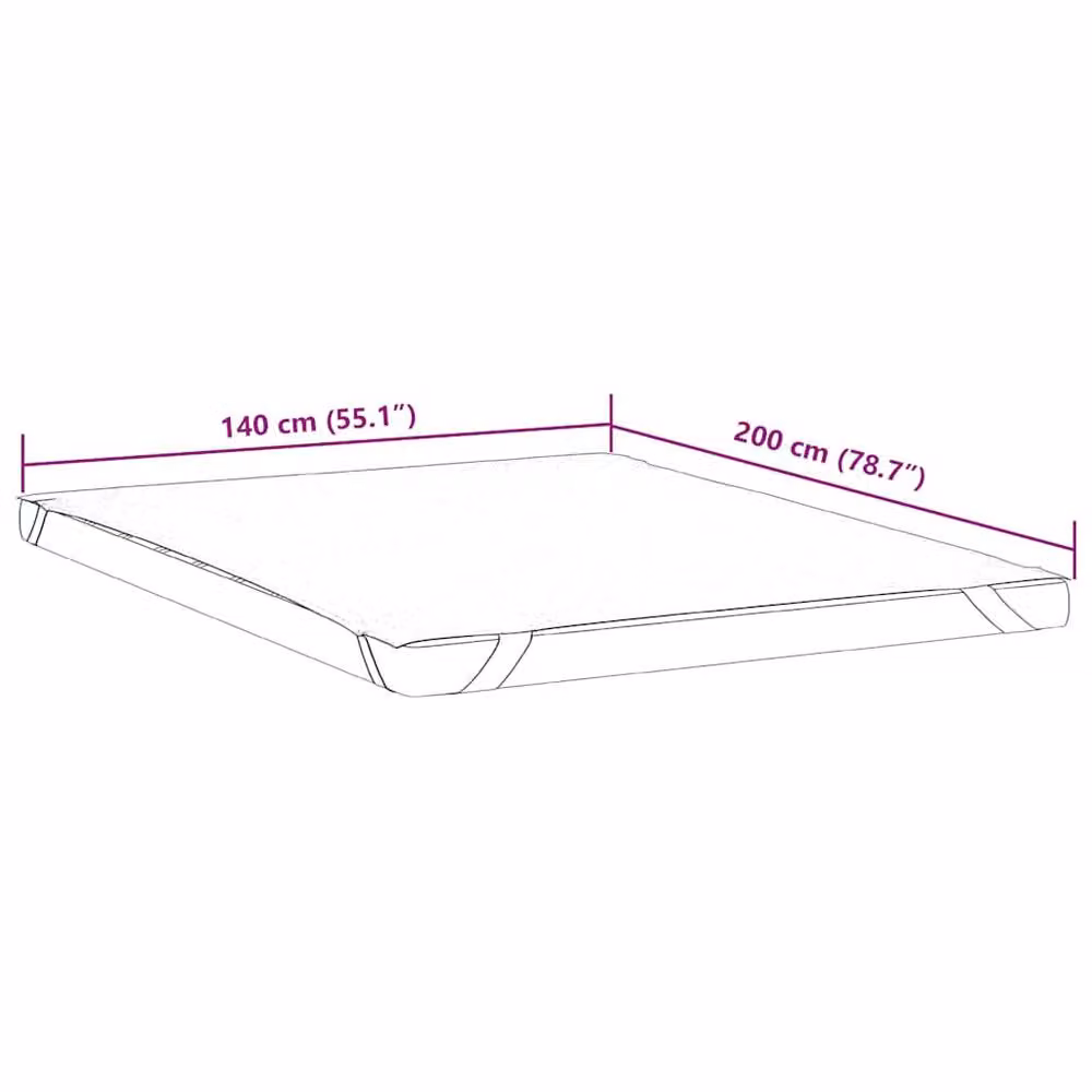 Berkfield Home Waterproof Microfibre Mattress Protector, White, W: 140 cm, L: 200 cm – 3