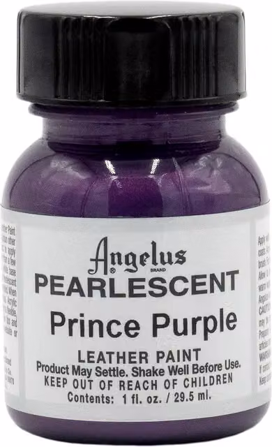 Angelus Pearlescent Acrylic Leather Paint in Purple, 1 oz
