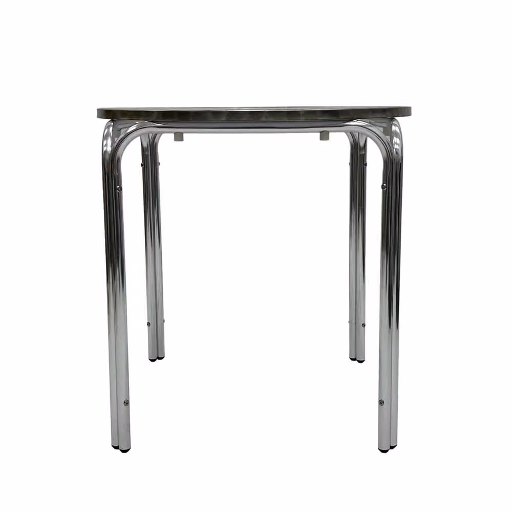 SPETLEK Round Stacking Aluminium Bistro Table in Silver – 2