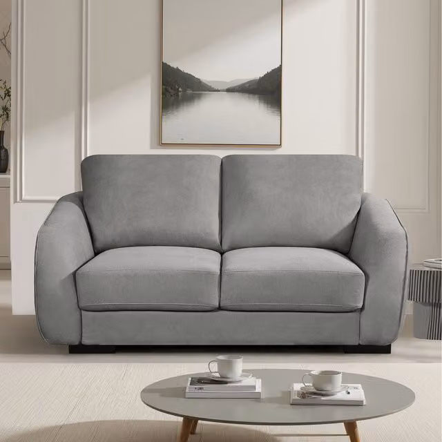 Artemis Home Fairview 2 Seat Upholstered Fabric Sofa in Grey