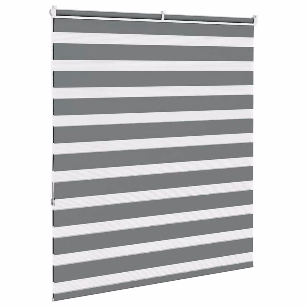 Berkfield Home Elegant Zebra Blind in Dark Grey, W: 120 cm, H: 150 cm – 4