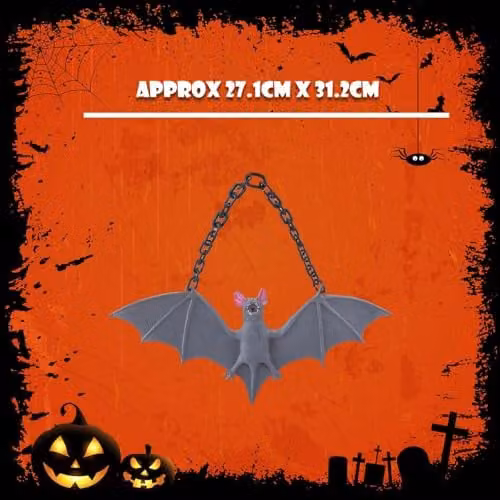 VFM e-Store Grey Hanging Bat Decoration for Halloween Parties – 3