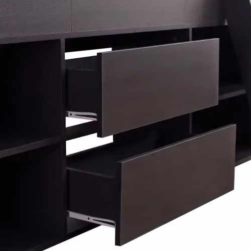 AKA Black Mid Sleeper Cabin Bed Frame with Storage Drawers, Single W/D/H: 90 x 200 cm – 4
