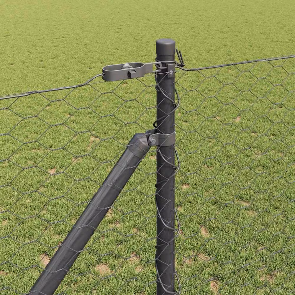 Berkfield Home Grey Metal Fencing Set of 2, Length: 25 m – 4