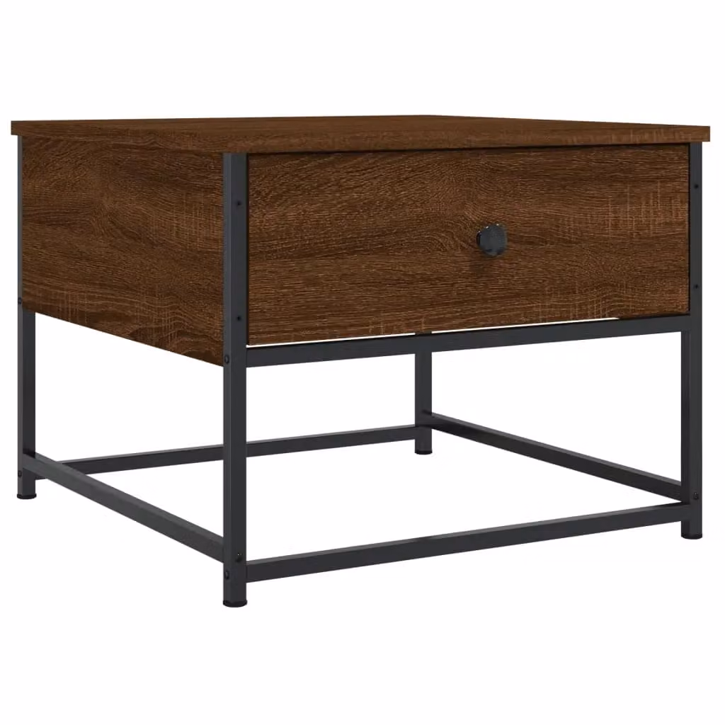 Berkfield Home Brown Oak Coffee Table, W/D/H: 51 x 51 x 40 cm – 2