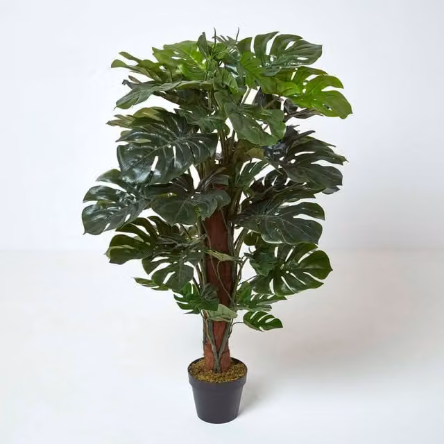 Homescapes Artificial Monstera Green Plant, Height: 120 cm