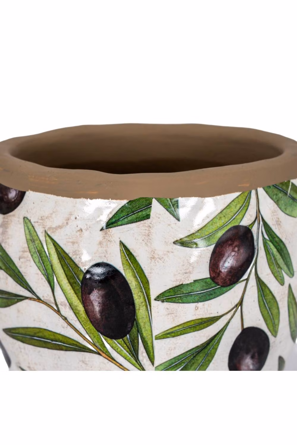 KDMD Verdal Olive Small Tabletop Planter in White Textured Ceramic – 2