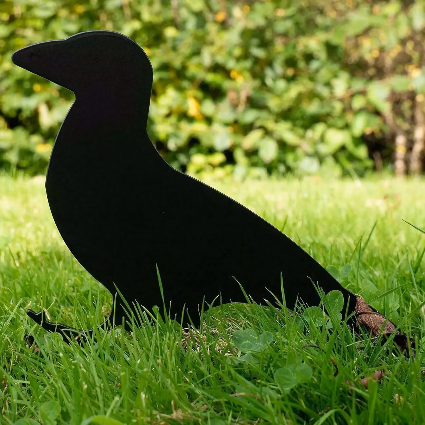 Marco Paul Set of 3 Black Metal Crow Target Decoys for Free Standing Hunting Deterrent – 3