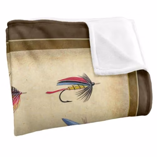JQ Licensing American Sportfishing Saltwater Silky Touch Super Soft Fleece Throw Blanket, White, W/D/H: 152 x 127 cm – 2