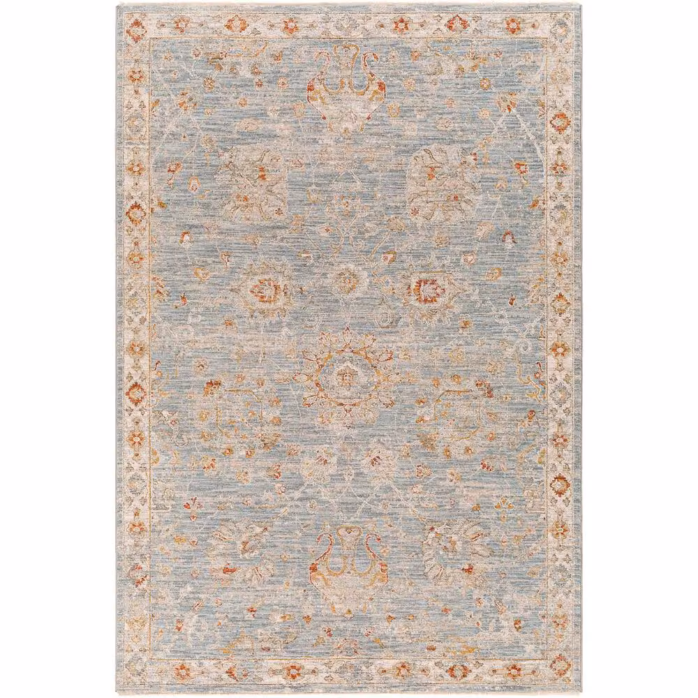 Livabliss Avant Garde Boho Oriental Living Room Rug with Fringes, Beige, Blue and Brown, W: 200 cm, D: 290 cm – 2