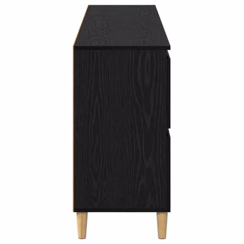 vidaXL Set of 3 Modern Sideboards in Black and Brown, W/D/H: 60 x 35 x 70 cm – 6