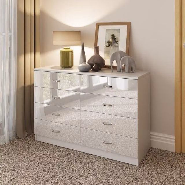FWStyle Chilton Gloss White Chest Of Drawers