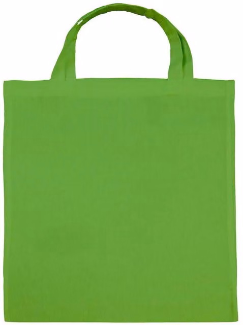 Bags By Jassz Cedar Cotton Short Handle Shopping Tote Bag in Lime Green W: 42.0 cm, H: 38.0 cm