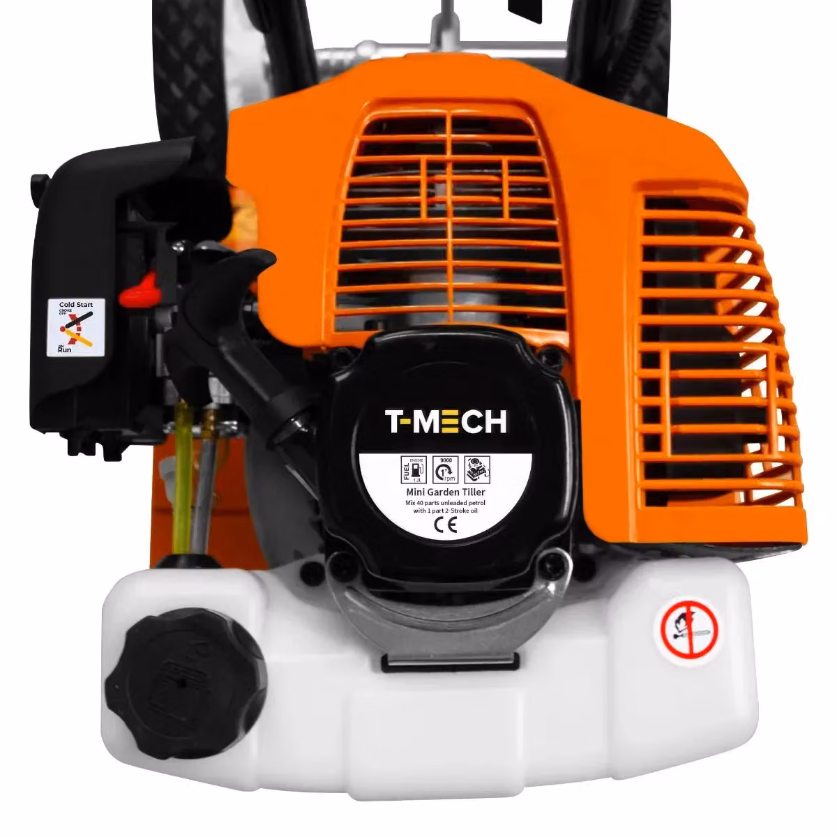 Monstershop T-Mech Petrol Garden Tiller in Black and Orange – 4