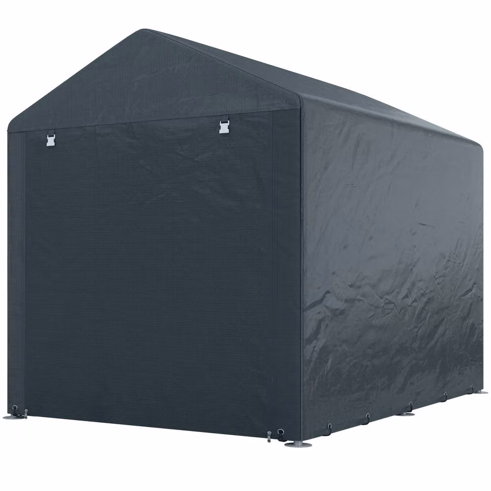 Rolipo Outdoor Storage Tent with Accessories, Dark Grey, W: 220 cm, D: 160 cm, H: 220 cm – 2