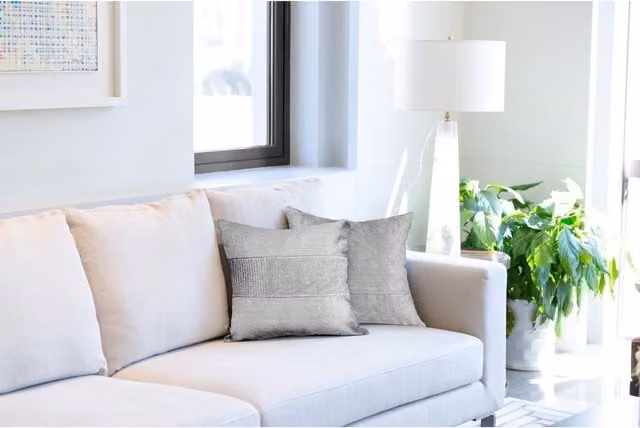 NewEdgeBlinds Eclat Square Velvet Cushion Cover in Grey