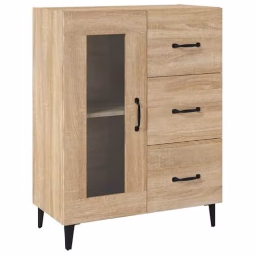 vidaXL Modern Sideboard in Sonoma Oak, W: 69.5 cm, D: 34 cm, H: 90 cm