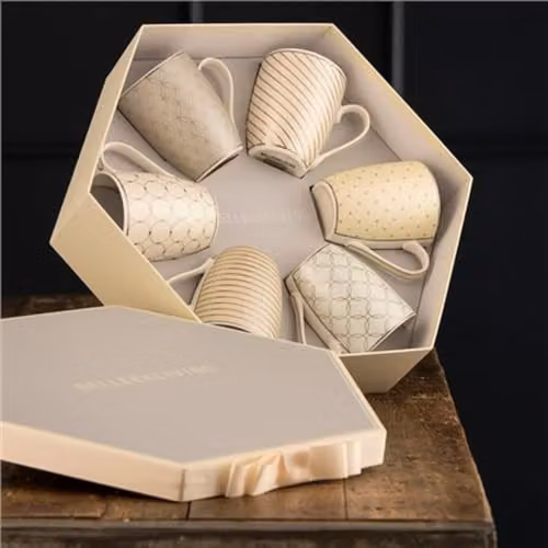 Belleek Geometric Multicolour Set of 6 Mugs – 3