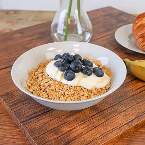 Argon Tableware White Porcelain Cereal Bowls, Set of 6, Diameter: 18 cm – 3