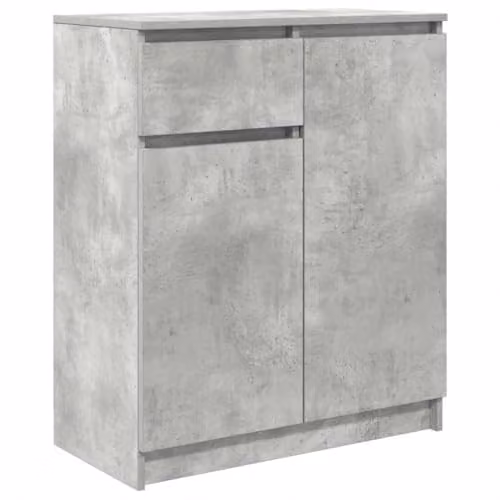 vidaXL Sideboard with Drawer in Concrete Grey, W/D/H: 71 x 35 x 84 cm