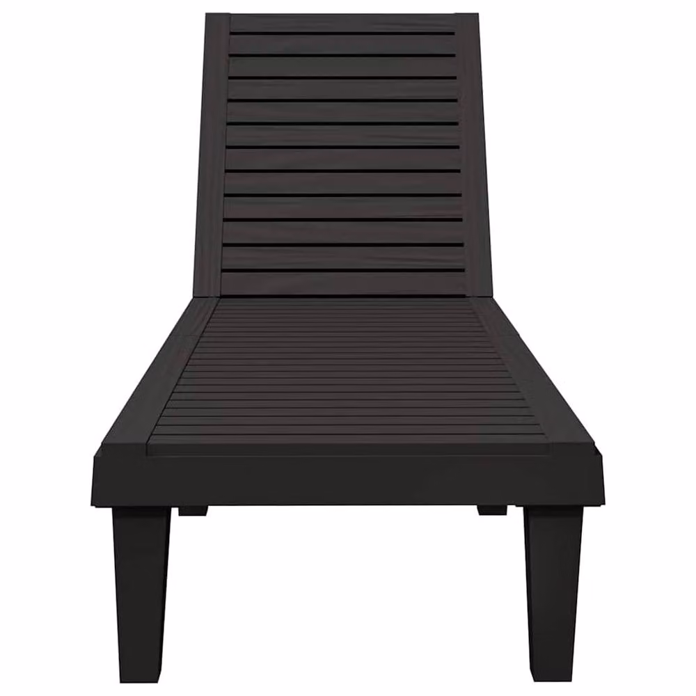 Berkfield Home Set of 2 Black Polypropylene Sun Loungers, W/D/H: 155 x 58 x 83 cm – 3