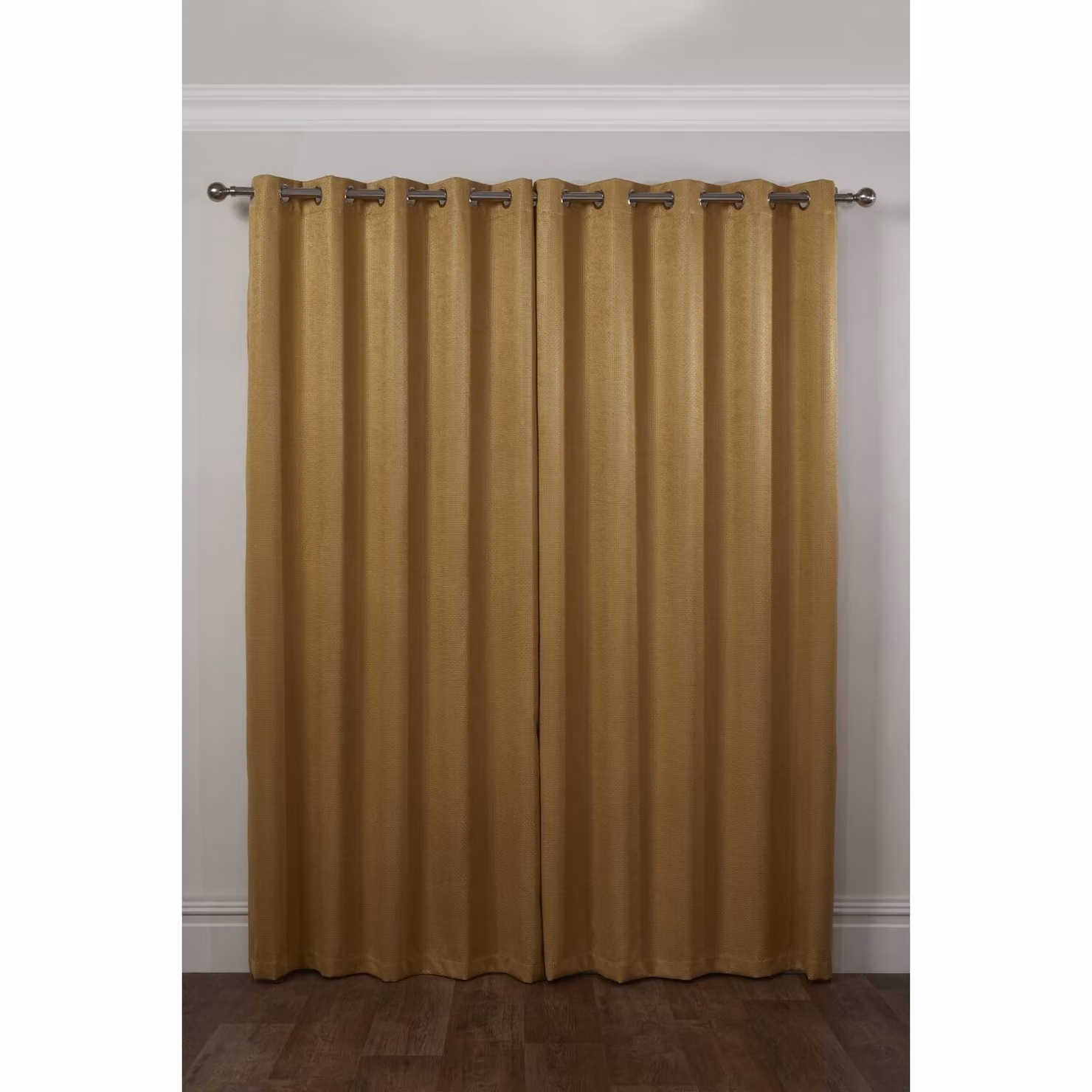 NewEdgeBlinds Thermal Blackout Eyelet Curtains in Yellow and Black, H: 183 cm – 2