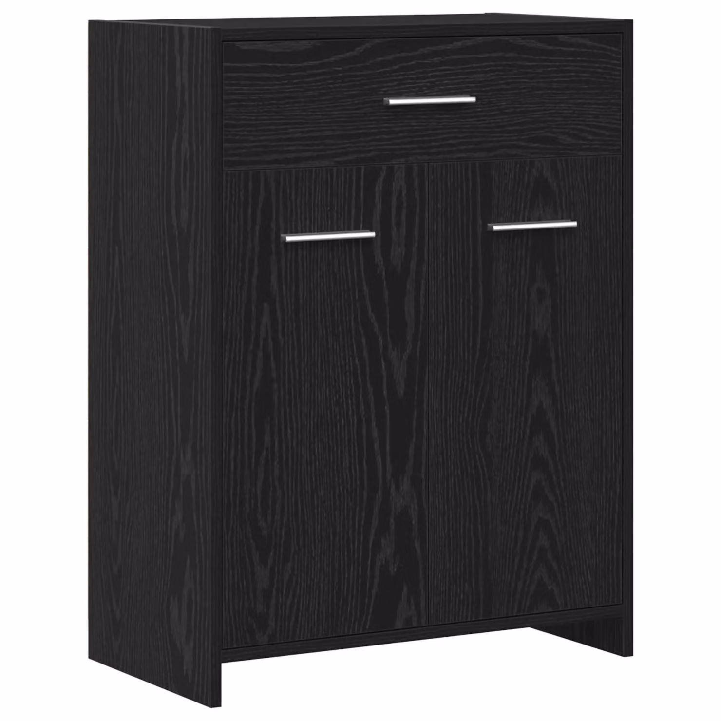 Berkfield Home Black Oak Bathroom Cabinet, W/D/H: 60 x 33 x 80 cm – 2