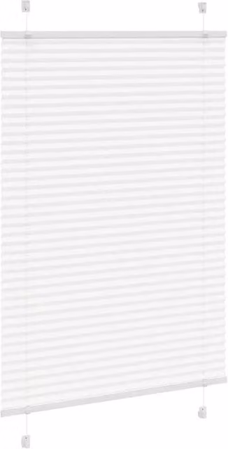 Berkfield Home Single Pleat Fabric Blind in White, W: 95 cm, H: 150 cm