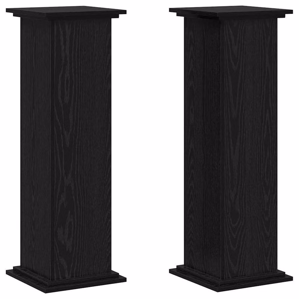 Berkfield Home Black Oak Plant Stand, W/D/H: 33 x 33 x 100 cm – 3