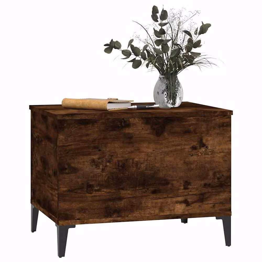 Berkfield Home Smoked Oak Decorative Coffee Table in Brown, W: 60 cm, D: 44.5 cm, H: 45 cm – 3