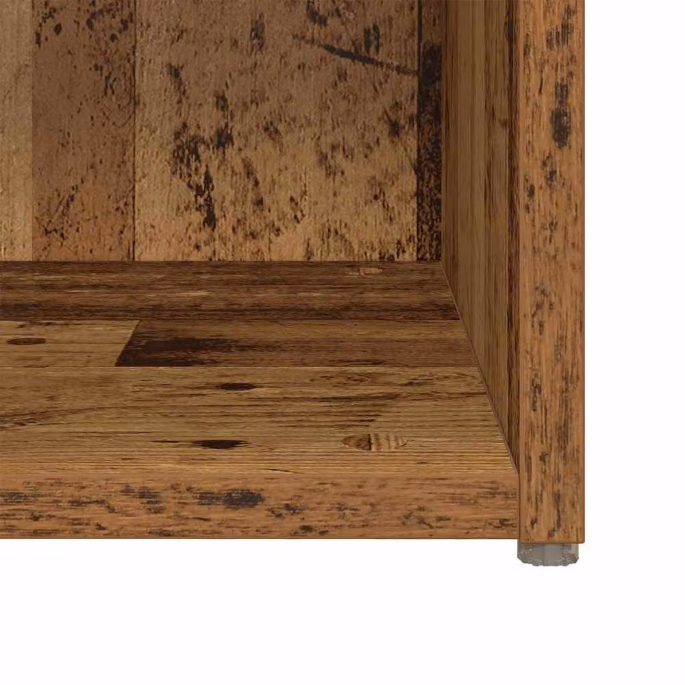 Berkfield Home Set of 4 Rustic Old Wood TV Cabinets, Brown, W/D/H: 37 x 35 x 37 cm – 6