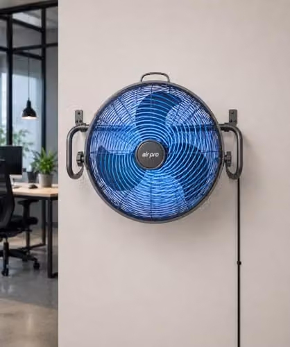 Air Pro 20 inch Oscillating Metal Wall Mounted Cooling Fan in Black – 1