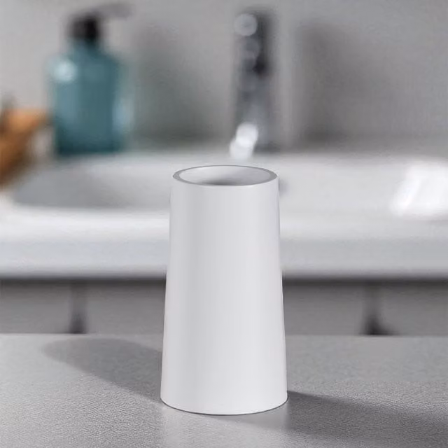 Showerdrape Alto White Resin Bathroom Tumbler – 1