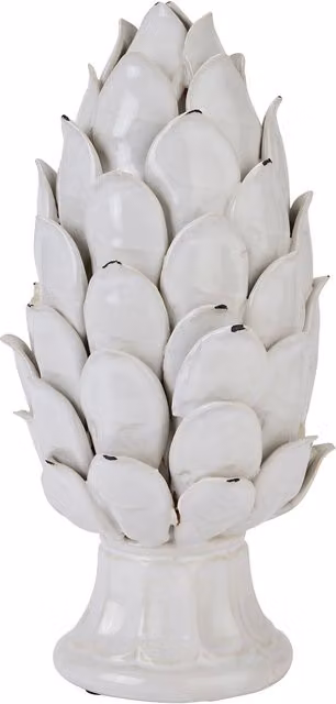 Love Lace Large Ivory Chianti Artichoke Ceramic Tabletop Decor in White