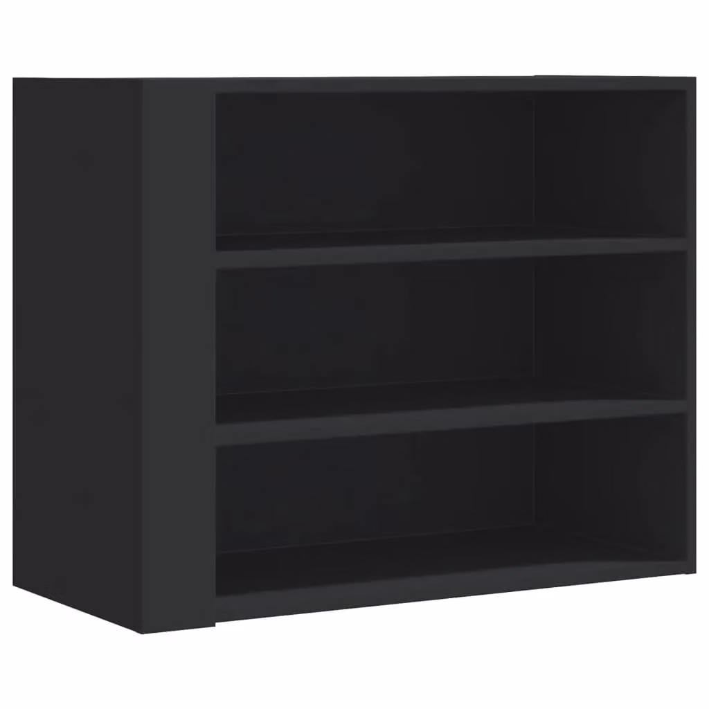 Berkfield Home Modern Matt Black Wall Cabinet W/D/H: 75 x 35 x 60 cm – 2