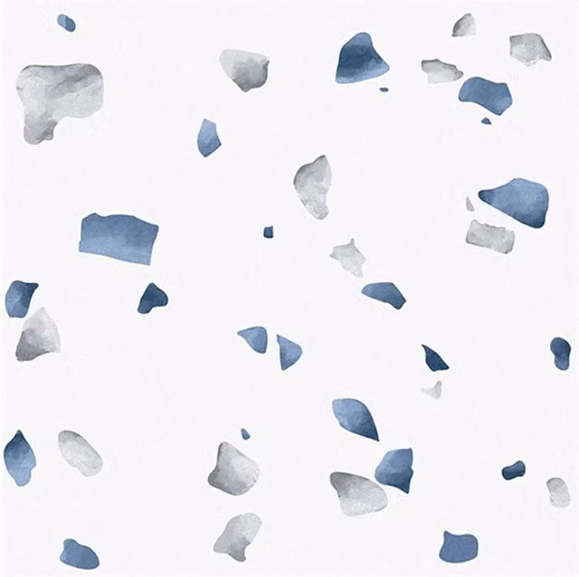 Livingandhome 10-Pack Terrazzo Self-Adhesive Stone-Look Floor Tiles, White