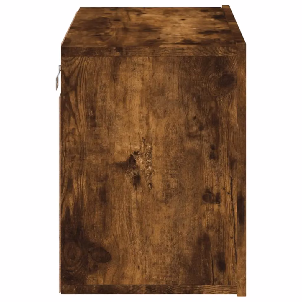 Berkfield Home Wall-mounted TV Cabinet in Smoked Oak Brown, W: 60 cm, D: 30 cm, H: 41 cm – 5