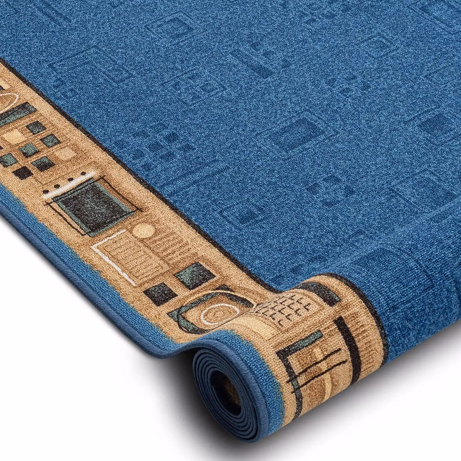 RugsX Jena Anti-Slip Runner in Blue, W/D/H: 120 x 390 cm – 2