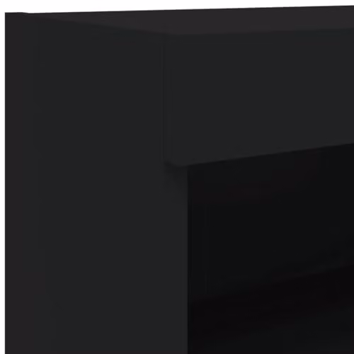 vidaXL Modern Black MDF TV Cabinet with Integrated LED Lighting, W/D/H: 80 x 30 x 30 cm – 4