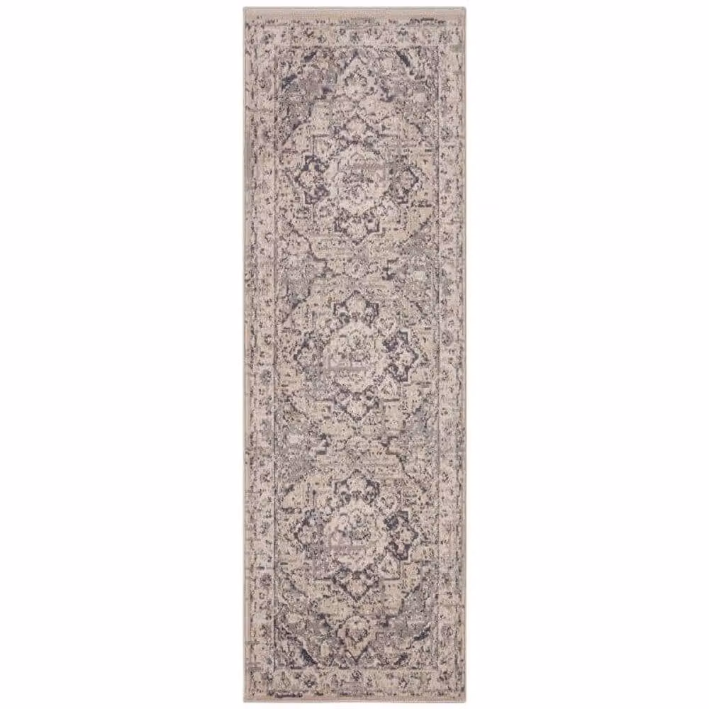 THE RUGS Terrain Designer Shortpile Medallion Rug in Beige, W: 120 cm, D: 80 cm – 2